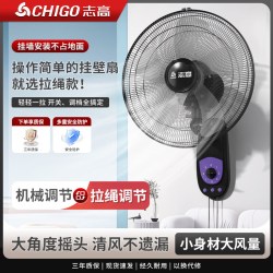 志高 壁扇挂壁扇电风扇家用客厅大风力壁挂式商用饭店工业轻音循环节能省电多档可调广