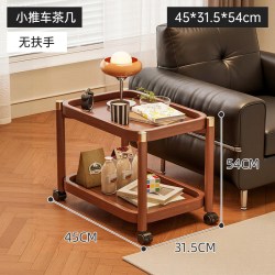 竹山下 沙发边几侧边柜中古风可移动客厅小推车置物架茶几休闲阳台小桌子