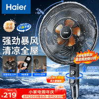 海尔 电风扇落地扇家用10叶大风量轻音京东自营摇头定时宿舍客厅饭馆电扇