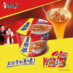 康师傅 1倍半 红烧牛肉面 136g*12桶
