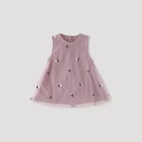 巴厘小猪 超仙衣服女童连衣裙 莓果紫
