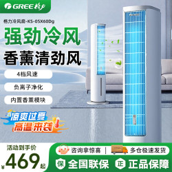 格力 制冷空调扇加湿家用冷风扇办公室卧式静音塔扇落地电风扇遥控水冷省电节能冷风机 遥控款【