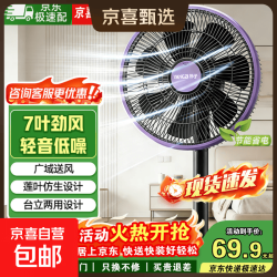 扬子 电风扇家用落地扇语音遥控空气循环扇客厅宿舍节能电扇摇头轻音桌面台式立式两用一体式