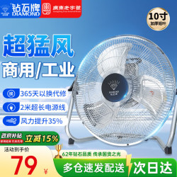钻石牌 电风扇台式趴地扇工业风扇工厂强力趴地风扇大功率落地扇商用地扇台地扇除甲醛坐地