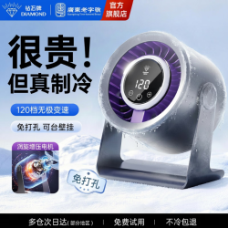 钻石牌 风扇桌面台扇办公室循环扇充电长续航usb小风扇壁
