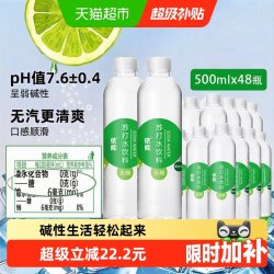 依能 苏打水饮料 青柠味 500ml*48瓶