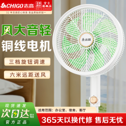 志高 落地扇电风扇家用直流变频摇头平面扇节能一级能效省电立式风扇语音遥控定时电风扇 【普