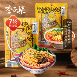 李子柒 螺蛳粉（水煮型）广西柳州特产煮食方便速食酸辣米粉米线袋装 京东诚心包238g*6+畅嗦包330g*1袋