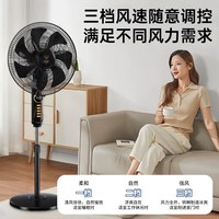 钻石牌 电风扇家用大风力立式摇头落地扇静音宿舍卧室客厅轻音遥控强力风扇七扇叶五扇叶节