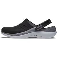 crocs LiteRide夏季户外休闲洞洞沙滩凉拖鞋黑灰206708-0DD