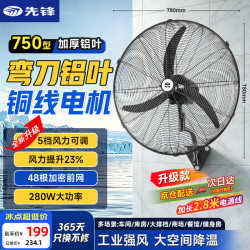先锋 工业风扇强力超大风牛角扇FS-750BG