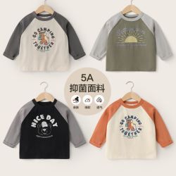 右欧 男童纯棉长袖T恤秋装春秋新款童装儿童宝宝打底衫上衣秋季
