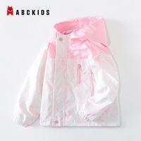 百亿补贴：ABCKIDS ABC KIDS儿童外套女童冲锋衣连帽户外防水女宝春秋款外穿上衣洋气