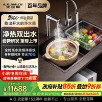 A.O.SMITH 加热净水器直饮一体机厨房专用台下用净水机100℃真沸腾 双出水冠军之选 DR2000DWWi3