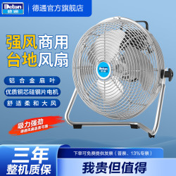 德通趴地扇家用强力工业爬地电风扇坐地扇商用扒地风扇台地扇牛角风扇 FE-30（12寸 220V）