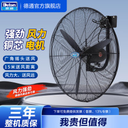 德通工业风扇DF强力风扇壁挂电风扇三档调速摇头挂墙扇低噪车间工业扇 DF500-TW（20寸 220V）