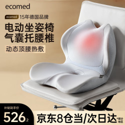 ecomed 德国护腰坐姿椅人体工学车载办公工位护腰座椅靠垫腰部按摩器支撑久坐神器送父母长辈女友生日礼物