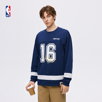 NBA 官方杨瀚森/库里/东契奇26秋季美式复古撞色男女网眼速干长袖T