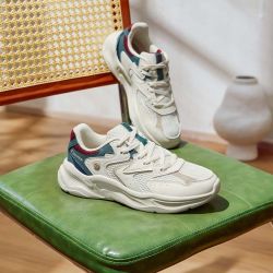 361° 361度可颂2运动休闲鞋女鞋潮流厚底新款百搭复古轻便透气休闲鞋