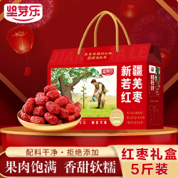 坚芽乐 中秋送礼！新疆若羌红枣5斤礼盒装