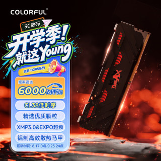 七彩虹 战斧系列 DDR5 6000MHz 台式机内存 马甲条 16GB