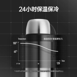 HAERS 保温壶户外不锈钢保温杯大容量2L