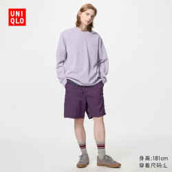 优衣库 482937 尼龙工装短裤 灰紫色 XS
