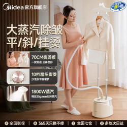 美的 手持挂烫机家用双杆立式大蒸汽大功率小型挂式熨烫机一体平烫商用服装店专用电熨斗熨衣服