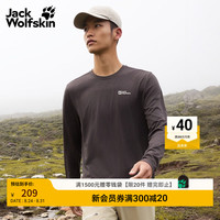 Jack Wolfskin jackWolfskin狼爪THERMAL长袖速干T恤男秋季新款吸湿快干5029092 泥棕色/D0108 L