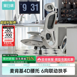 黑白调 P2 Pro 二代 人体工学椅 霜白 标配款