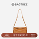 BAGTREE 包包树奶盒包 头层植鞣牛皮单肩斜挎小方包2024枕头Hobo女包 -焦糖色-小号 520