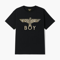移动端：BOY LONDON 暗黑罗盘鹰翼权杖印花哥特朋克T恤