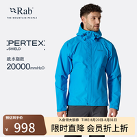 Rab Downpour男士户外运动徒步夹克 黑色 M 冲锋衣