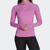 百亿补贴：adidas 运动长袖T恤女正品户外健身训练百搭透气休闲T恤 HI3370