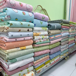 灰格子云锦绒布床单加密设计舒适耐用布头