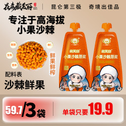 昆奇小果原浆2袋-500ml/袋-全果鲜榨-双道研磨-3斤优选