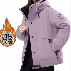 2025冬季新款休闲保暖冲锋衣防寒连帽冲锋衣棉服外套