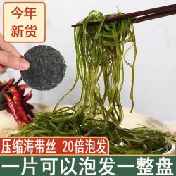 霞浦压缩海带丝烘干独立包装免洗无沙鲜嫩脆爽无盐免煮火锅凉拌菜