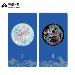 拓路者 青龙青鸟冲锋衣DIY国风袖臂标圆形魔术贴臂章衣物配饰