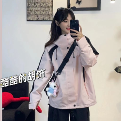 秋冬款户外防风防水三合一冲锋衣男女情侣款运动外套