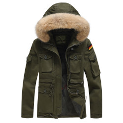 绿依舍 冬季新款男士加厚保暖棉衣户外工装多口袋工作服棉服外套女士