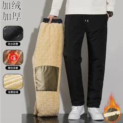 保罗汤威羊 保罗加绒加厚防风防水男女同休闲棉裤2404
