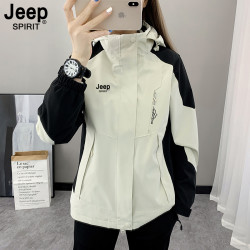 JEEP SPIRIT JEEP三合一冲锋衣春秋季男女士防风可拆卸户外飞行夹克加绒外套