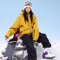 单板滑雪服女士套装3M加棉3L防水滑雪衣男款宽松双板服单板外套