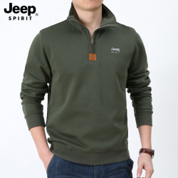 JEEP SPIRIT JEEP吉普专柜正品春秋秋季新款男士上衣高领保暖爆款加绒卫衣