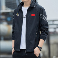 中国队China户外凉感防晒衣男新款夏季速干薄款透气连帽防晒服