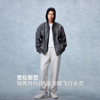 杰克琼斯 杰克·琼斯（JACK&JONES）26年假风外套痞帅棒球服 E44黑砂色 常规 S （170）
