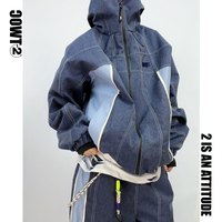 零下二度新品防风防水保暖单双板情侣牛仔滑雪服套装