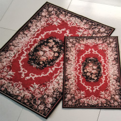 欧式玫瑰入户门地垫玄关门口进门地毯门垫门厅卫生间吸水家用两块