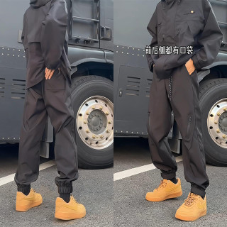 美式防风防水软壳冲锋裤男款机能三防束脚裤子户外徒步运动登山裤